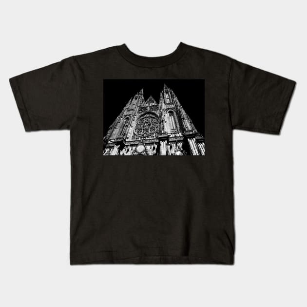 St. Vitus Cathedral Kids T-Shirt by Kate-P-